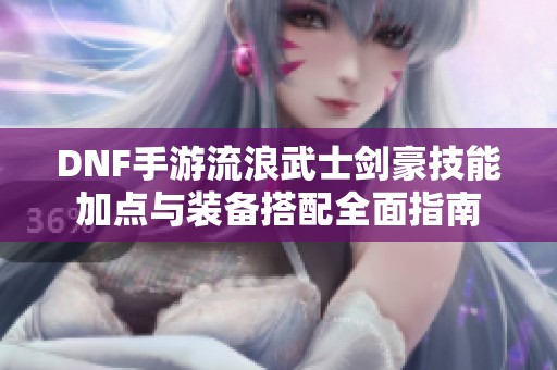 DNF手游流浪武士剑豪技能加点与装备搭配全面指南