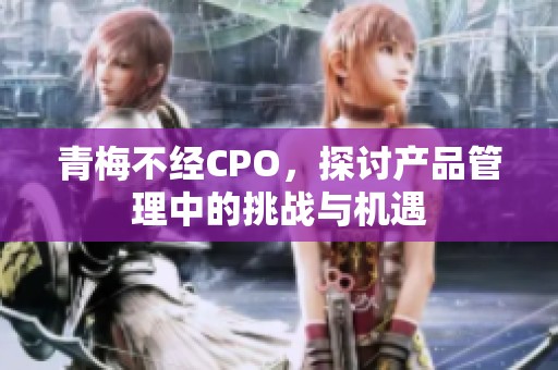 青梅不经CPO，探讨产品管理中的挑战与机遇