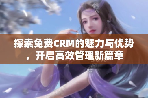 探索免费CRM的魅力与优势，开启高效管理新篇章