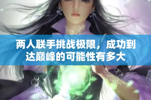 两人联手挑战极限，成功到达巅峰的可能性有多大