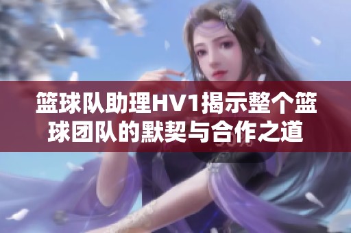 篮球队助理HV1揭示整个篮球团队的默契与合作之道