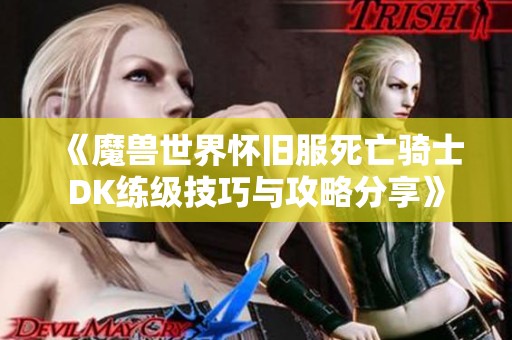 《魔兽世界怀旧服死亡骑士DK练级技巧与攻略分享》