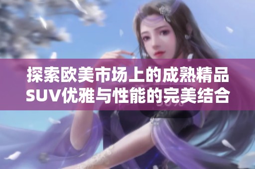 探索欧美市场上的成熟精品SUV优雅与性能的完美结合