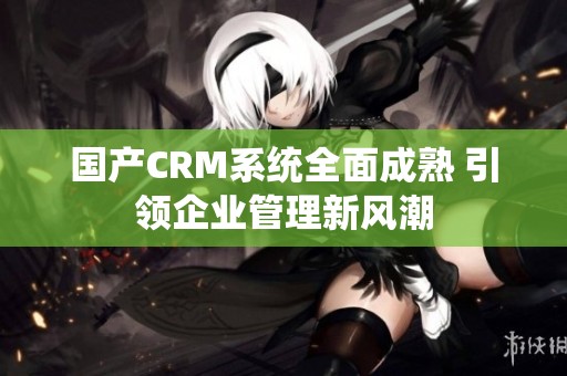 国产CRM系统全面成熟 引领企业管理新风潮