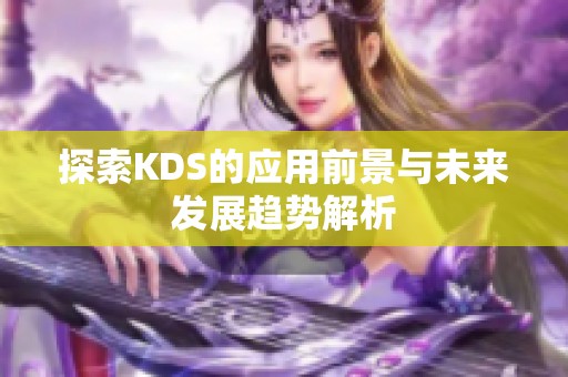 探索KDS的应用前景与未来发展趋势解析