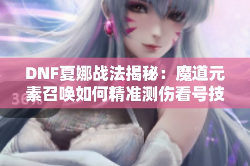 DNF夏娜战法揭秘：魔道元素召唤如何精准测伤看号技巧