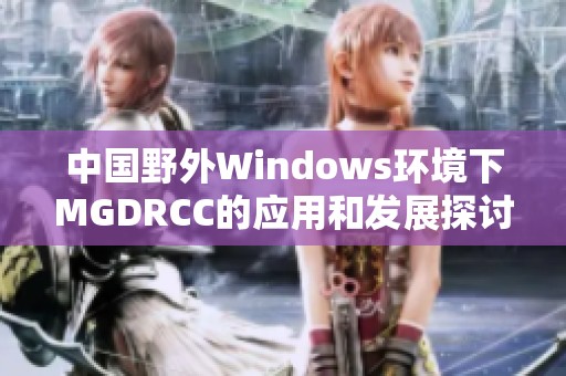 中国野外Windows环境下MGDRCC的应用和发展探讨