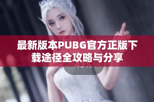 最新版本PUBG官方正版下载途径全攻略与分享