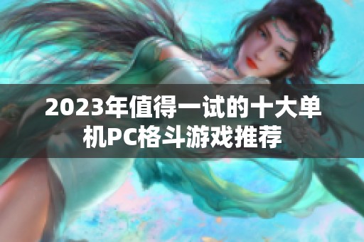 2023年值得一试的十大单机PC格斗游戏推荐