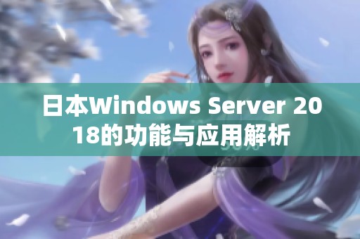 日本Windows Server 2018的功能与应用解析