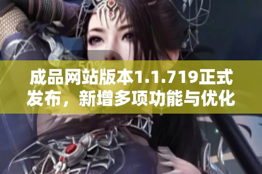 成品网站版本1.1.719正式发布，新增多项功能与优化体验