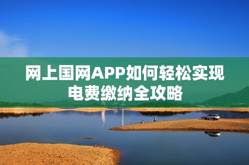 网上国网APP如何轻松实现电费缴纳全攻略