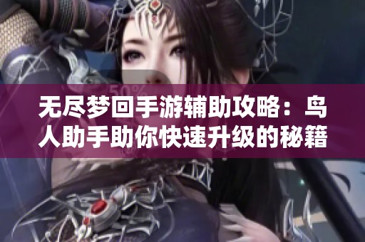 无尽梦回手游辅助攻略：鸟人助手助你快速升级的秘籍