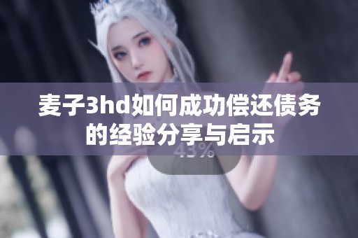 麦子3hd如何成功偿还债务的经验分享与启示