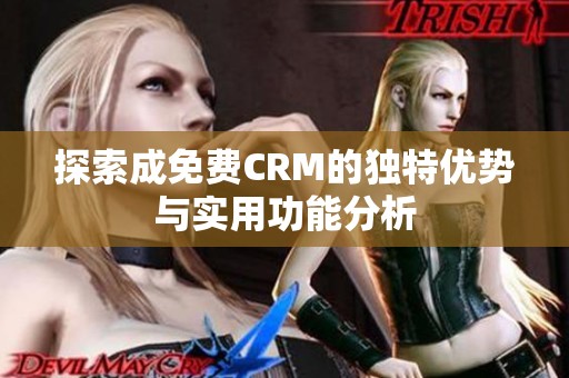 探索成免费CRM的独特优势与实用功能分析