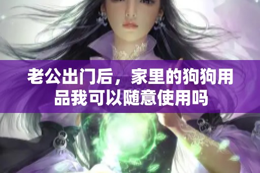 老公出门后，家里的狗狗用品我可以随意使用吗