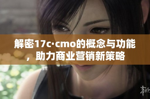 解密17c·cmo的概念与功能，助力商业营销新策略