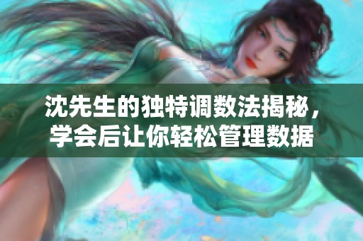 沈先生的独特调数法揭秘，学会后让你轻松管理数据