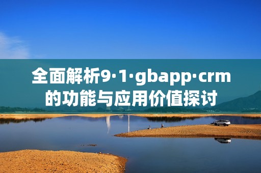 全面解析9·1·gbapp·crm的功能与应用价值探讨