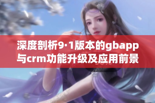 深度剖析9·1版本的gbapp与crm功能升级及应用前景