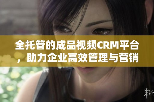 全托管的成品视频CRM平台，助力企业高效管理与营销