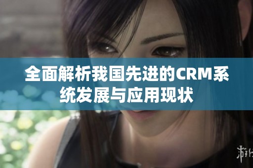 全面解析我国先进的CRM系统发展与应用现状