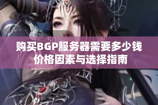 购买BGP服务器需要多少钱 价格因素与选择指南