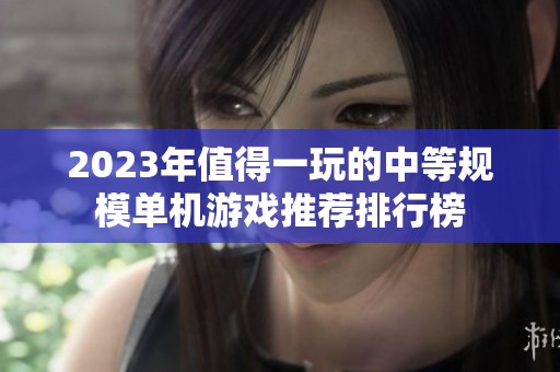 2023年值得一玩的中等规模单机游戏推荐排行榜