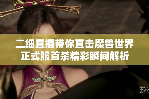 二细直播带你直击魔兽世界正式服首杀精彩瞬间解析