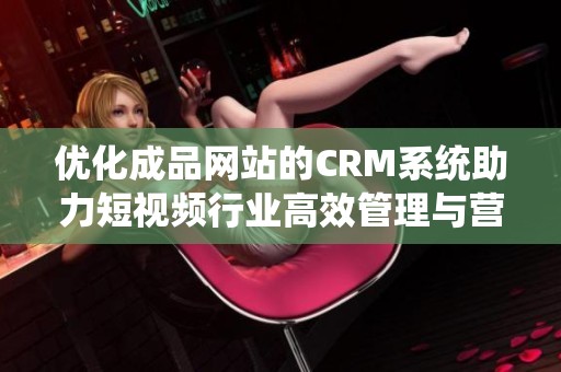 优化成品网站的CRM系统助力短视频行业高效管理与营销