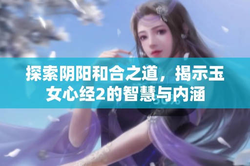 探索阴阳和合之道，揭示玉女心经2的智慧与内涵