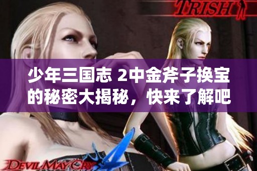 少年三国志 2中金斧子换宝的秘密大揭秘，快来了解吧！