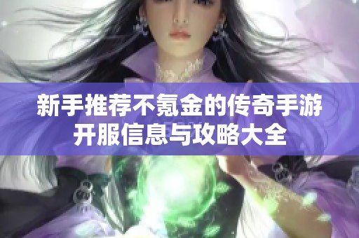 新手推荐不氪金的传奇手游开服信息与攻略大全