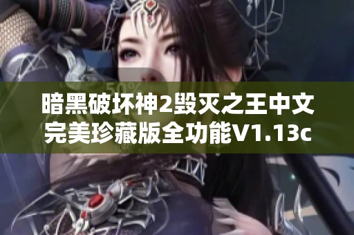 暗黑破坏神2毁灭之王中文完美珍藏版全功能V1.13c商业破解解析