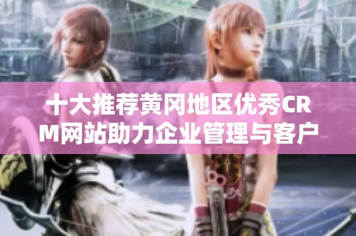 十大推荐黄冈地区优秀CRM网站助力企业管理与客户关系提升