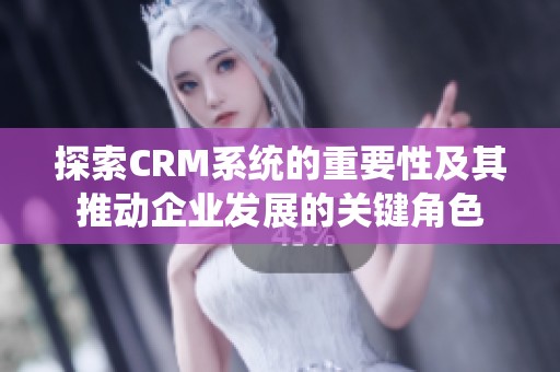 探索CRM系统的重要性及其推动企业发展的关键角色