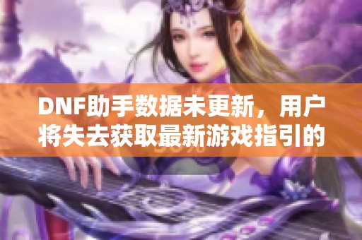 DNF助手数据未更新，用户将失去获取最新游戏指引的机会