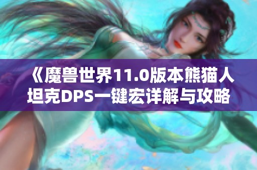 《魔兽世界11.0版本熊猫人坦克DPS一键宏详解与攻略》