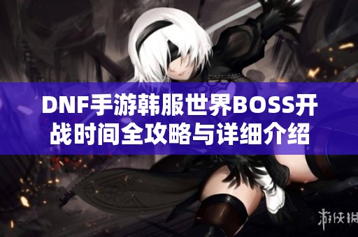 DNF手游韩服世界BOSS开战时间全攻略与详细介绍