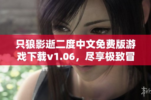 只狼影逝二度中文免费版游戏下载v1.06，尽享极致冒险体验