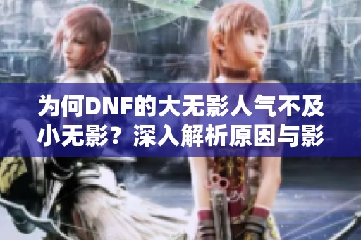 为何DNF的大无影人气不及小无影？深入解析原因与影响