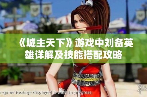 《城主天下》游戏中刘备英雄详解及技能搭配攻略