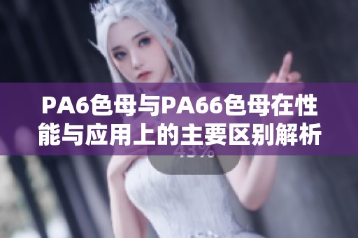 PA6色母与PA66色母在性能与应用上的主要区别解析