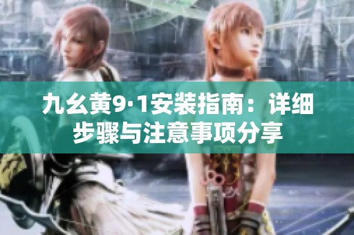 九幺黄9·1安装指南：详细步骤与注意事项分享