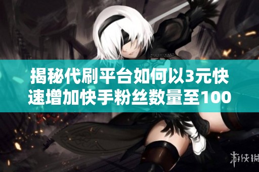揭秘代刷平台如何以3元快速增加快手粉丝数量至1000的秘密技巧和建议