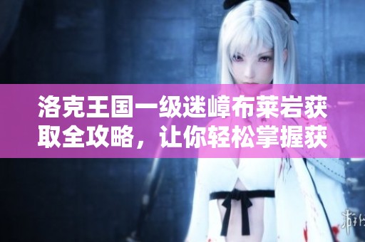 洛克王国一级迷嶂布莱岩获取全攻略，让你轻松掌握获取方法与技巧