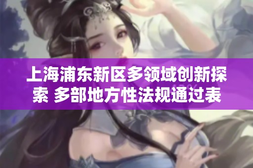 上海浦东新区多领域创新探索 多部地方性法规通过表决实施