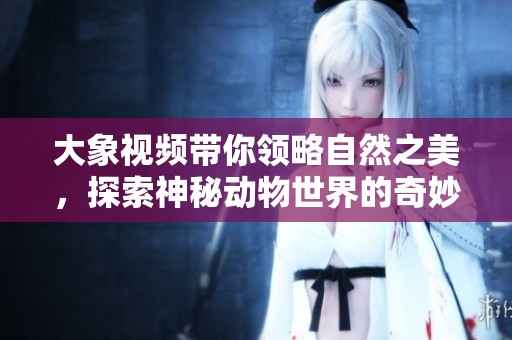 大象视频带你领略自然之美，探索神秘动物世界的奇妙旅程