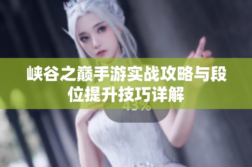 峡谷之巅手游实战攻略与段位提升技巧详解